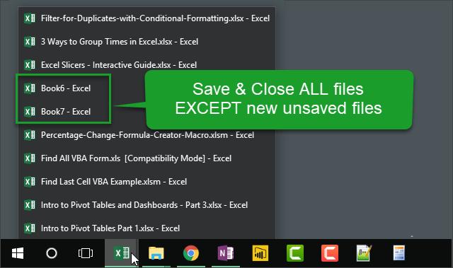 Cách lưu và đóng tất cả các tệp Excel đang mở